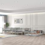 Full Triple Bunk Bed with Slide and Ladder