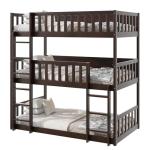 Espresso Twin Over Twin Triple Bunk Bed