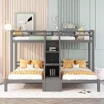 Harper & Bright Triple Bunk Bed with Storage