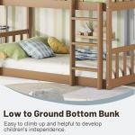 Kids Triple Bunk Bed with Convertible Design