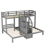 Harper & Bright Triple Bunk Bed with Storage