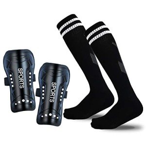 Kids' Soccer Shin Guards with Socks - Ages 3-16