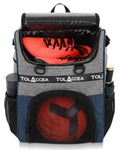Tolaccea Sports Backpack with Ball Compartment (Blue)