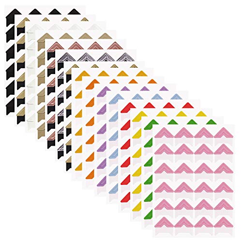 Photo Mounting Corners - 15 Sheets, 14 Colors