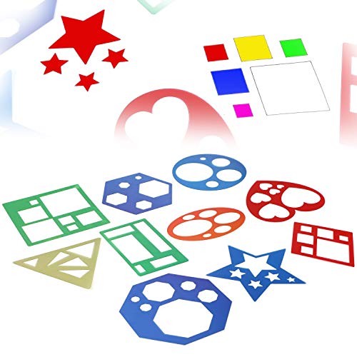 Colorful Geometric Stencil Set for Kids Craft