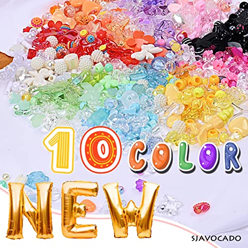 500pcs Assorted Pastel Acrylic Beads for DIY