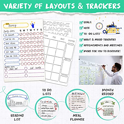 24 Piece Plastic Journal Stencil Set for Planning