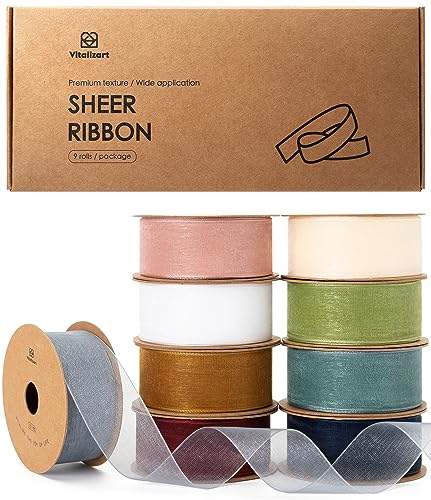 Colorful Organza Ribbon Set for Scrapbooking & Crafts