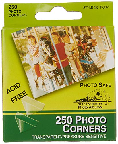 Self-Adhesive Photo Corners, 250 Pack, Clear