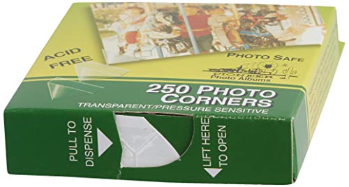 Self-Adhesive Photo Corners, 250 Pack, Clear