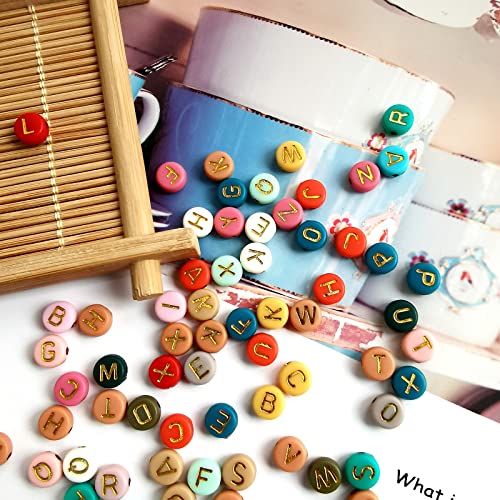 Colorful Alphabet Letter Beads for Jewelry Making