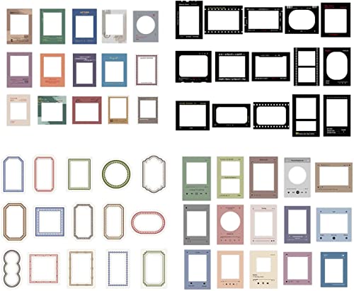 60 Decorative Scrapbooking Frame Stickers - 4 Styles