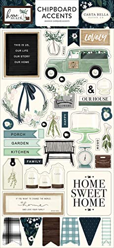 Carta Bella Home Again 6x13 Accents Chipboard - Large, Multicolor