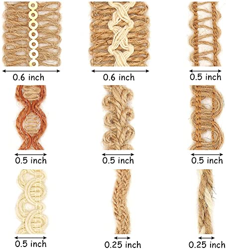 Jute Lace Craft Ribbon Rolls for Scrapbooking