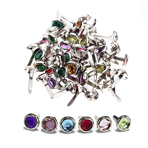 120Pcs Pearl Head Brads for Crafting - Scrapbooking