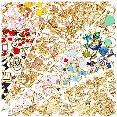 200 Pcs Assorted Jewelry Making Charms Set
