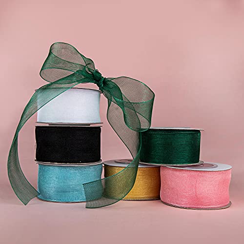 6 Color 1 Inch Chiffon Ribbon for Scrapbooking