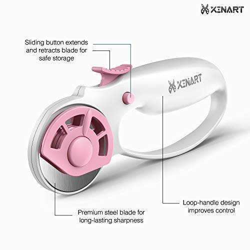 Xinart 45mm Pink Rotary Cutter for Scrapbooking