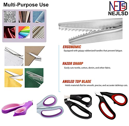 Professional Red Pinking Shears: Ultra Sharp, Comfort Grips