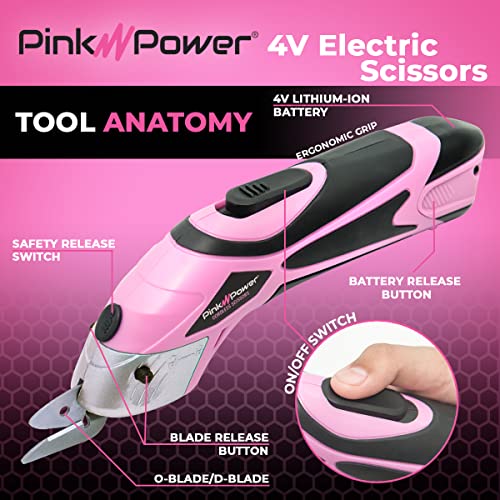Pink Power Electric Scissors for Scrapbooking