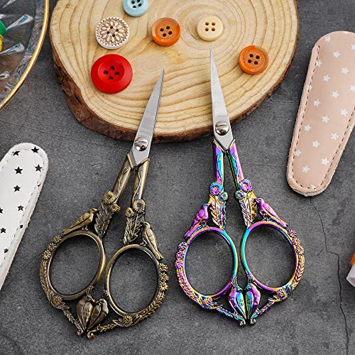 Colorful Embroidery Scissors with Secure Cover