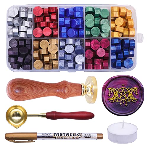 Triple Moon Goddess Wax Seal Stamp Kit