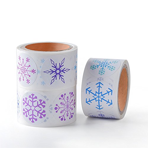 450 Snowflake Stickers - Christmas/Winter Decor/Craft Supplies