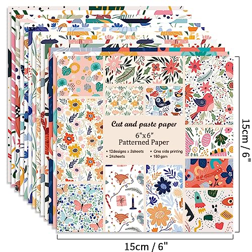 6x6" Scrapbooking Paper Pad: Vintage Decoupage, Journaling Supplies