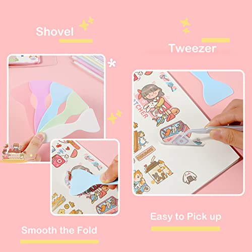 Doraking Scrapbooking Tools Set: Glue, Tweezer, Shovel, Cutter