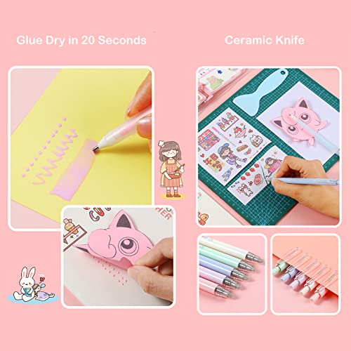 Doraking Scrapbooking Tools Set: Glue, Tweezer, Shovel, Cutter