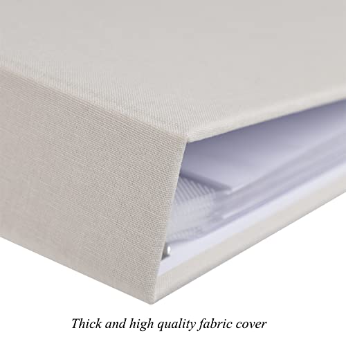 Large 3 Ring Scrapbook Album - Beige Cover/White Pages