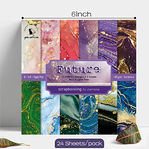 Marble Scrapbooking Paper Pad for DIY Crafts