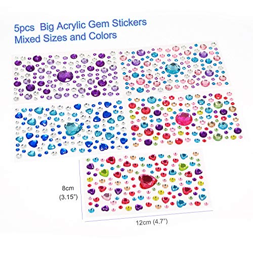 Self-Adhesive Rhinestone Stickers - 2800PCS - Multi-Color Gems