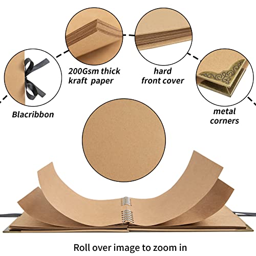 DIY Scrapbook Album: 8x8 Inch, 60 Pages