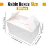 Biaungdo 30 Pack White Gable Boxes for Parties