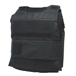 Black Tactical Anti-Stab Vest with Adjustable Straps