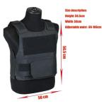 Black Tactical Anti-Stab Vest with Adjustable Straps