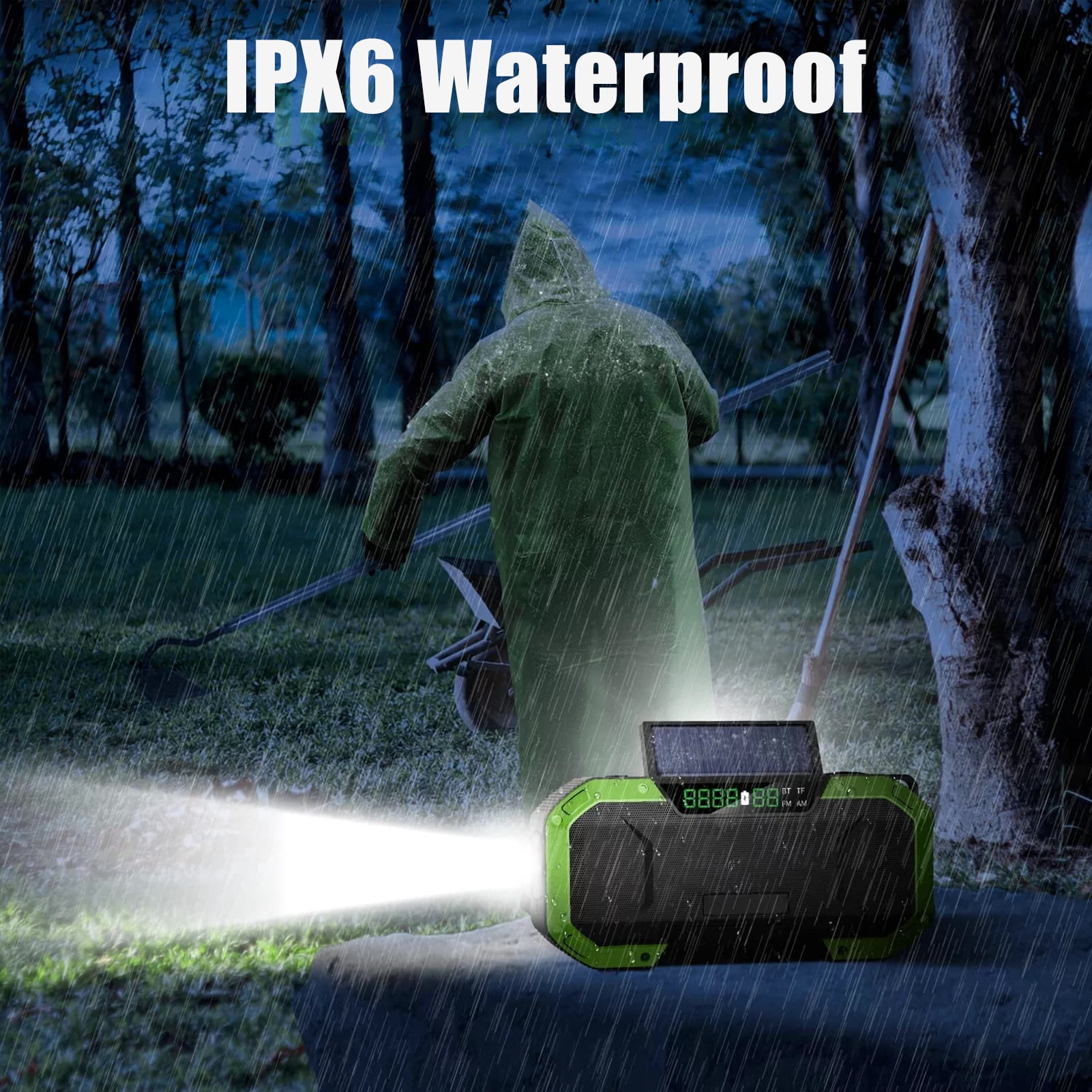 Solar Hand Crank Emergency Weather Radio with Bluetooth