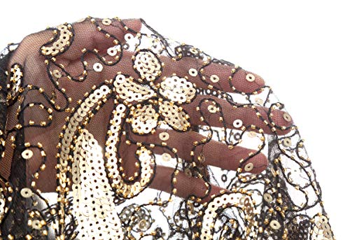 Elegant 1920s Beaded Shawl Wrap for Parties