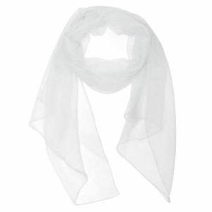 White 100% Silk Long Scarf Wrapables