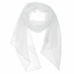 White 100% Silk Long Scarf Wrapables