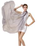 Elegant Solid Color Silk Chiffon Oblong Scarf