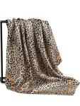 Leopard Print 35 Inch Silk Wrap Scarf