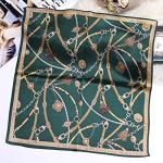 Pure Mulberry Silk Square Scarf - Blackish Green