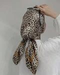 Leopard Print 35 Inch Silk Wrap Scarf