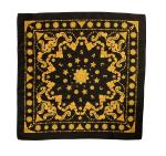 Versace Black & Gold Silk Shawl Scarf