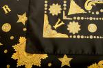 Versace Black & Gold Silk Shawl Scarf