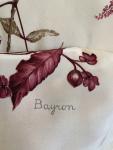 Botanical Watercolor Silk Scarf in Burgundy