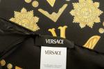 Versace Black & Gold Silk Shawl Scarf