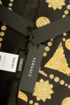 Versace Black & Gold Silk Shawl Scarf